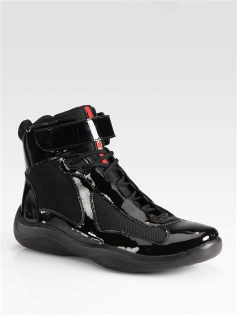 prada high-top sneakers womens|prada women sneaker size 9.